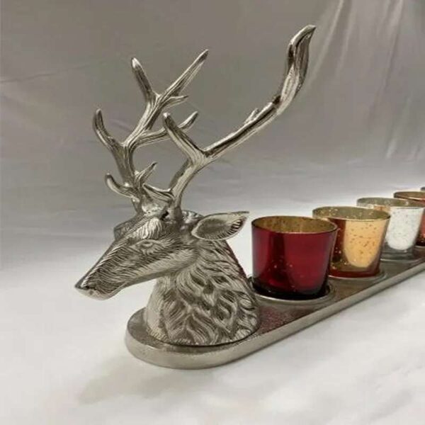 Reindeer Seven Candle Tealight Holder - Image 2