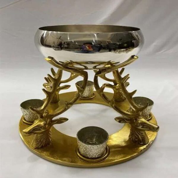 Reindeer Tealight Holder with Bowl