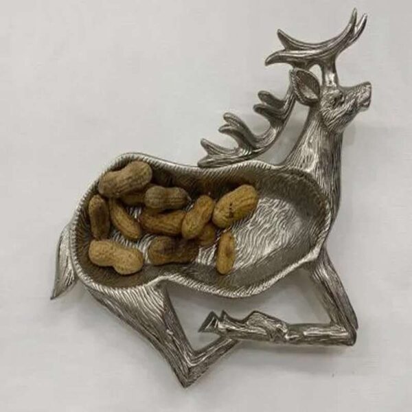 Reindeer Dry Fruit Bowl in Silver Finish - Image 2