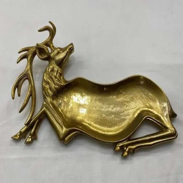 Reindeer Dry Fruit Bowl in Gold Finish - Image 2