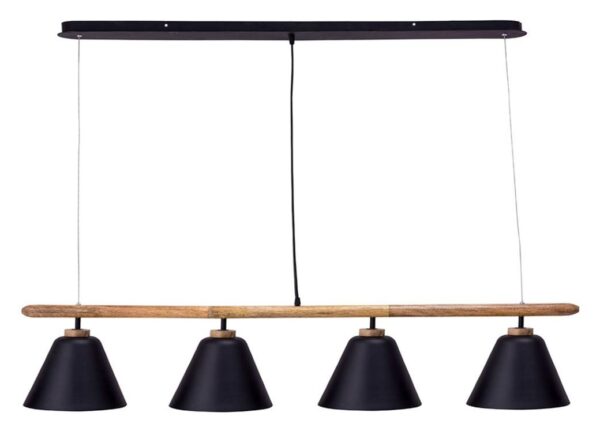 Cluster Pendant 4 Lights with Black Shade - Image 3