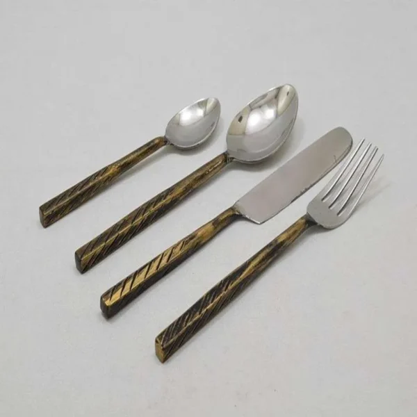 Antique Bronze Cutlery Set