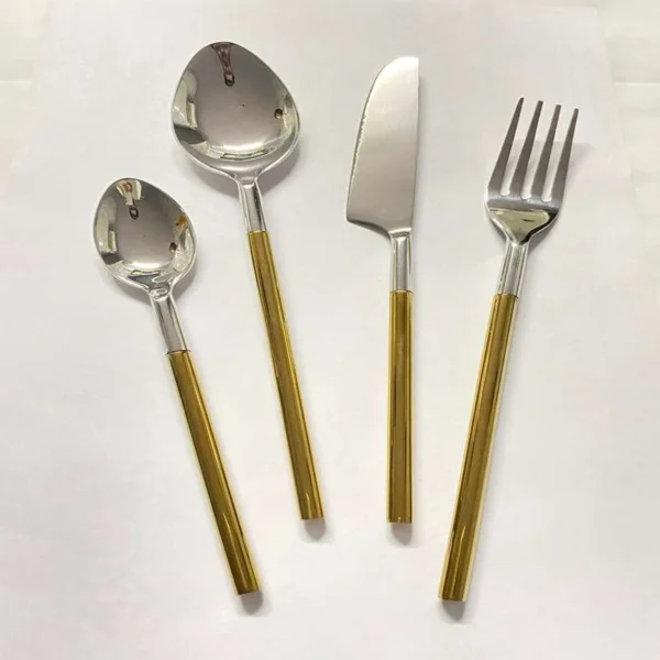 Golden Handle Cutlery Set