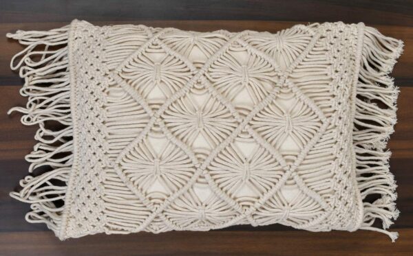 Macrame Hand-Woven Pillow Cover - Image 5