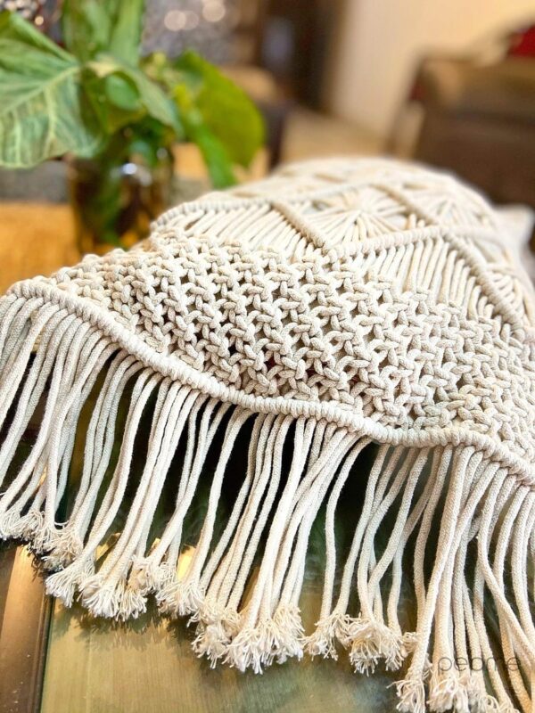 Macrame Hand-Woven Pillow Cover - Image 6
