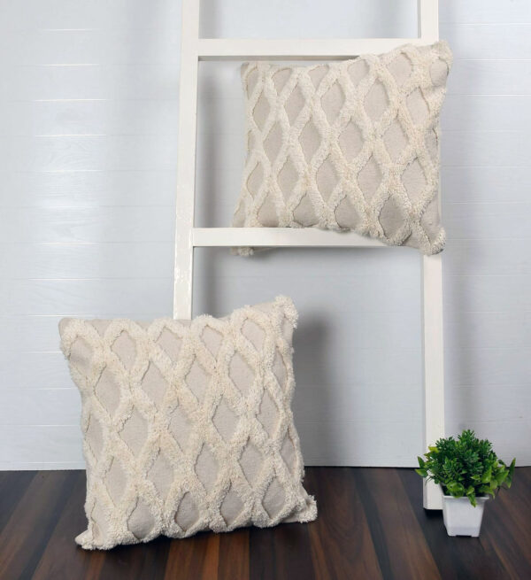 Tufted Zigzag Design Cushion Cover - Image 2