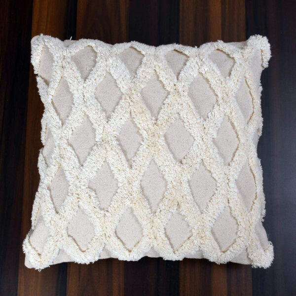 Tufted Zigzag Design Cushion Cover