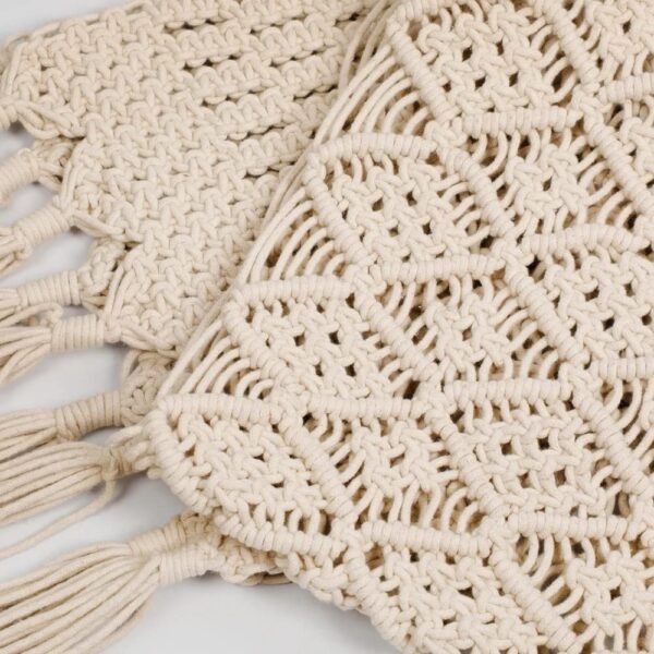 Diamonds Knots Macrame Table Runner - Image 5