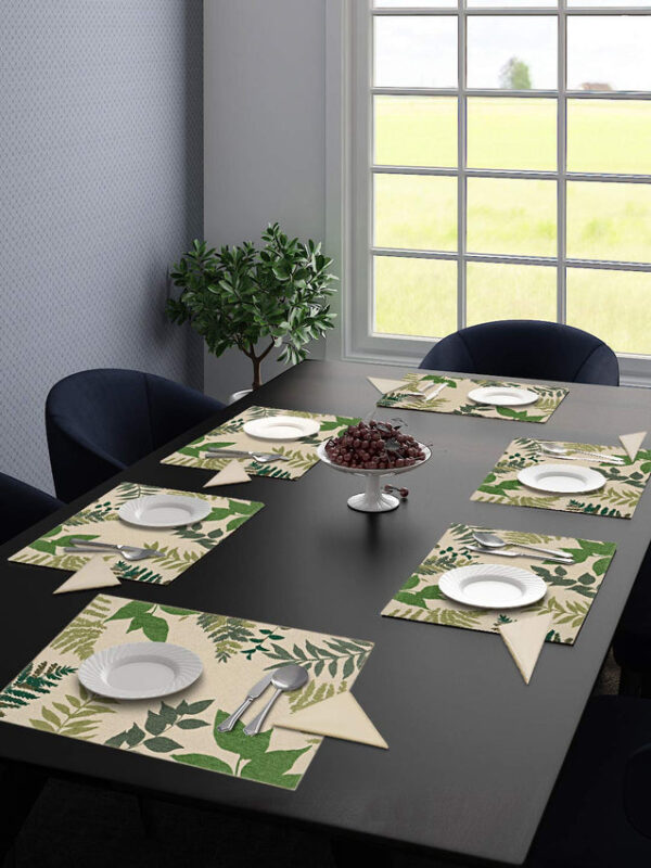 Leaf Printed Table Placemat - Image 2