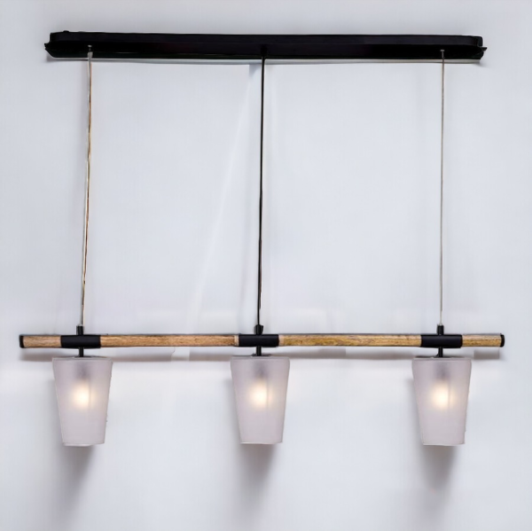 3 Lights Glass Cluster Pendant - Image 3
