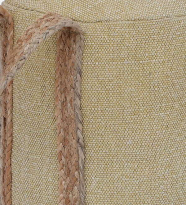 Fabric Pouf in Yellow Color - Image 5