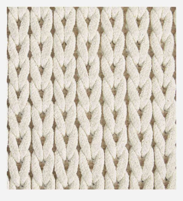 Fabric Pouf in White Color - Image 5