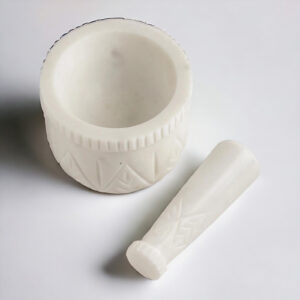 Carved Marble Mortar Pestle - Image 4