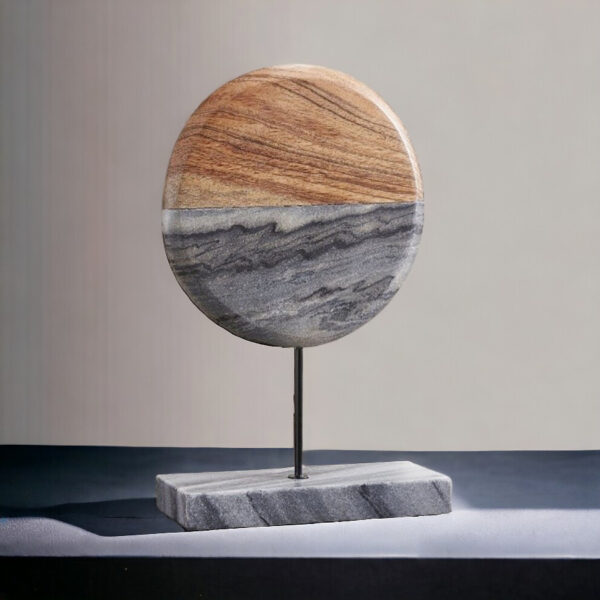 Round Wooden Sculpture - Image 2