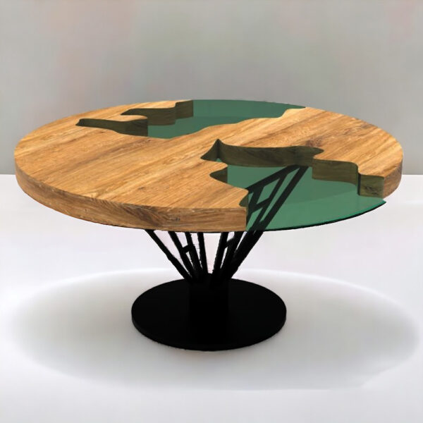 Epoxy Resin Round Coffee Table - Image 2