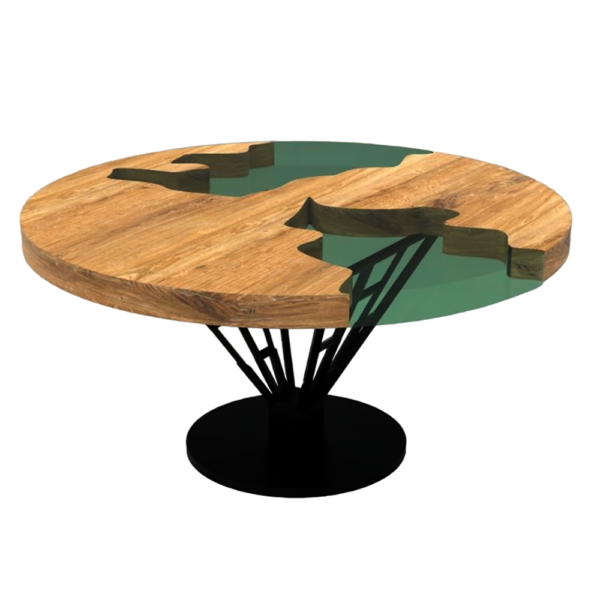 Epoxy Resin Round Coffee Table