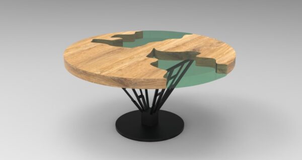 Epoxy Resin Round Coffee Table - Image 3