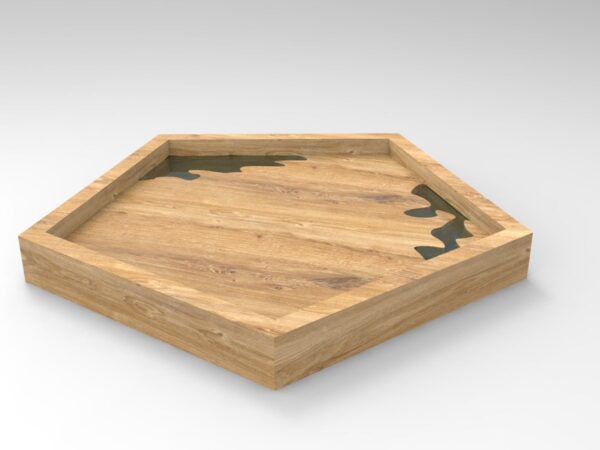 Wooden Ashtray with Epoxy Inlay - Image 3