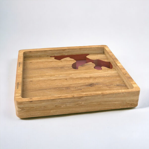 Square Shape Wooden Ashtray - Image 2