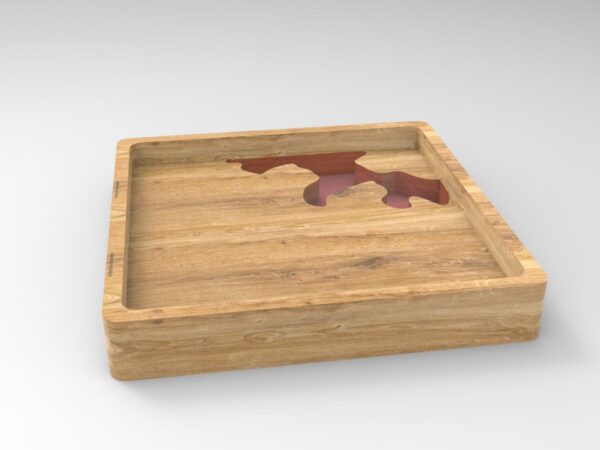 Square Shape Wooden Ashtray - Image 3