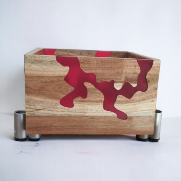 Square Shape Wooden Bowl - Image 2