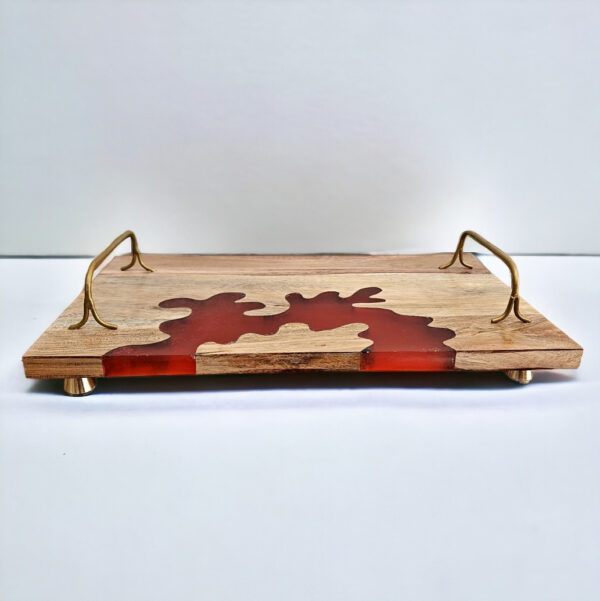 Epoxy Inlay Tray with Handles - Image 2