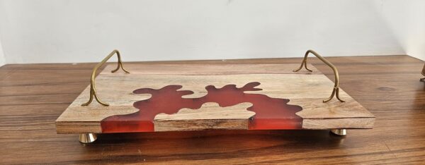Epoxy Inlay Tray with Handles - Image 3