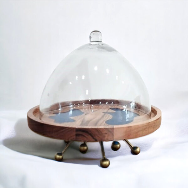 Epoxy Inlay Wooden Cake Dome - Image 2