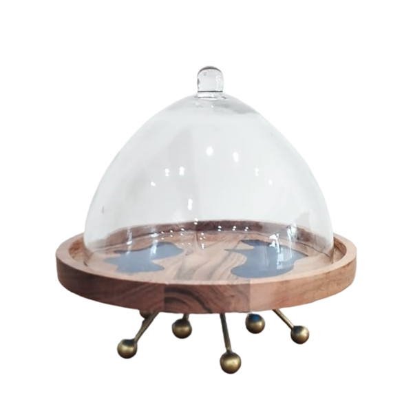 Epoxy Inlay Wooden Cake Dome