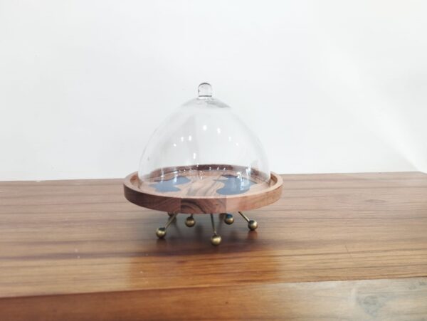 Epoxy Inlay Wooden Cake Dome - Image 3