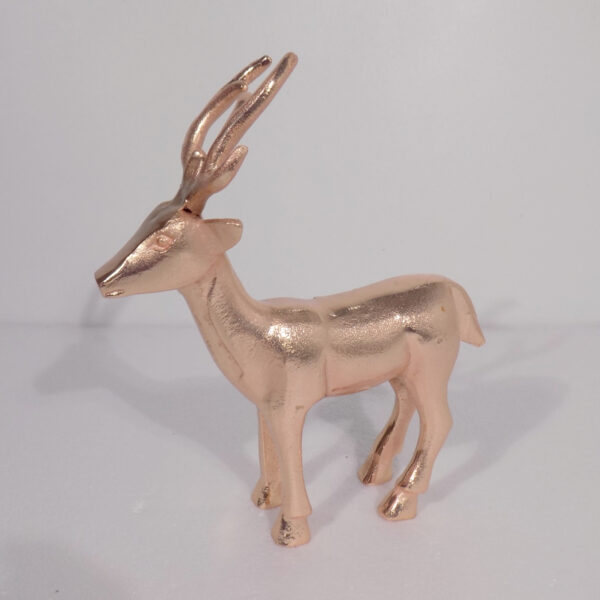 Copper Finish Reindeer Figurine