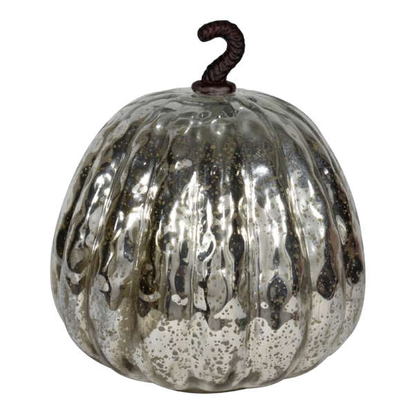 Metallic Silver Pumpkin