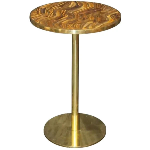 Wave Design Tiger Eye Inlay Table