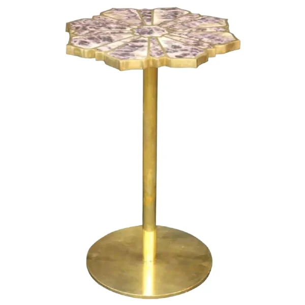 Octagon Flower Amethyst Inlay Table