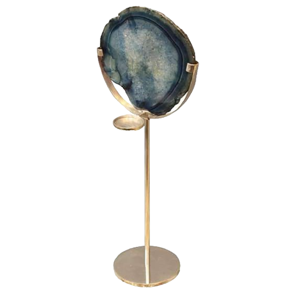 Blue Agate Slice T-light Stand