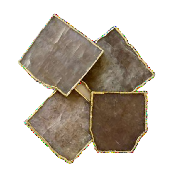 Smoky Quartz Coaster with Gold Edges