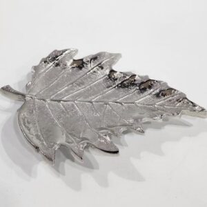 Silver Finish Leaf Platter - Image 2