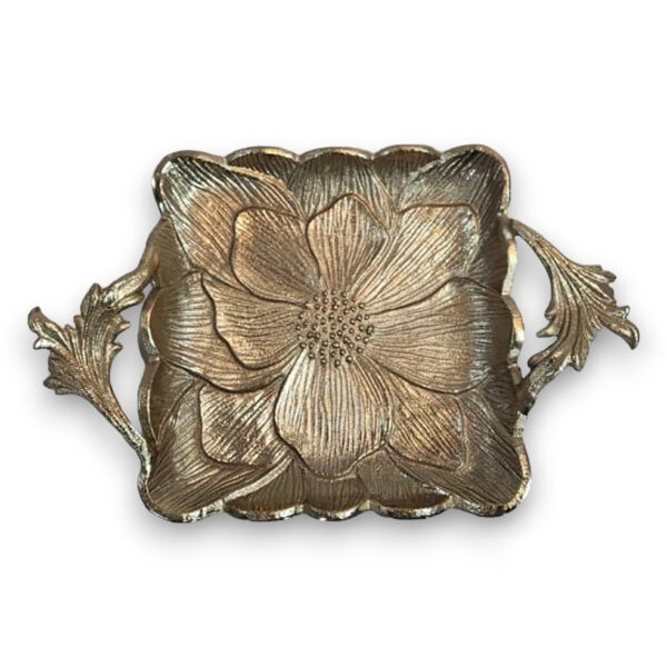 Gold Flower Design Tray