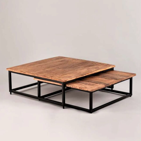 Wooden Top Coffee Table Set of 2 - Image 2