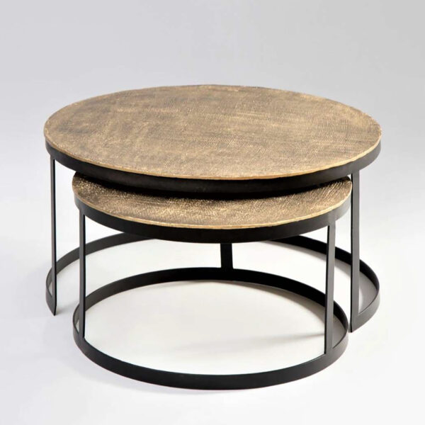 Aluminum Top Nested Coffee Table - Image 2