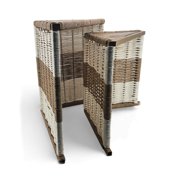 Chloe Jute Side Table S/2