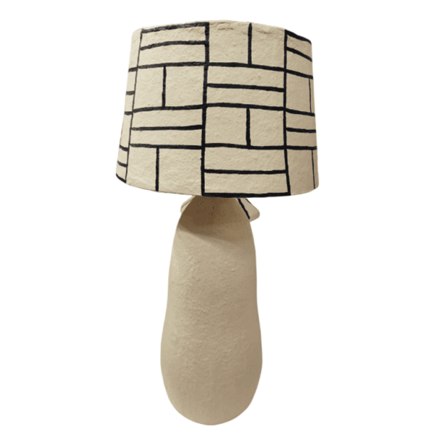 Alitzel Paper Mache Table Lamp