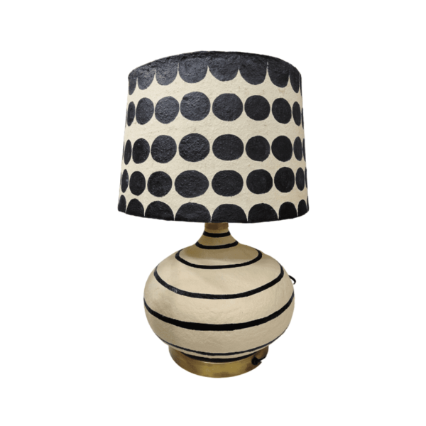 Selena Paper Mache Table Lamp